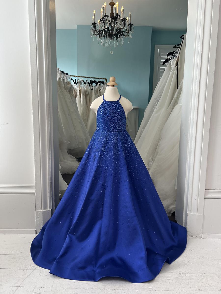 Sherri Hill Children's Little Girl's Royal Blue Pageant Gown K55026