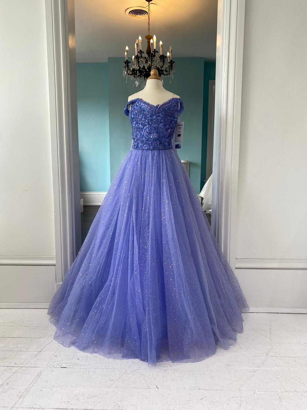 Sherri Hill Children's Periwinkle Pageant Gown K55433