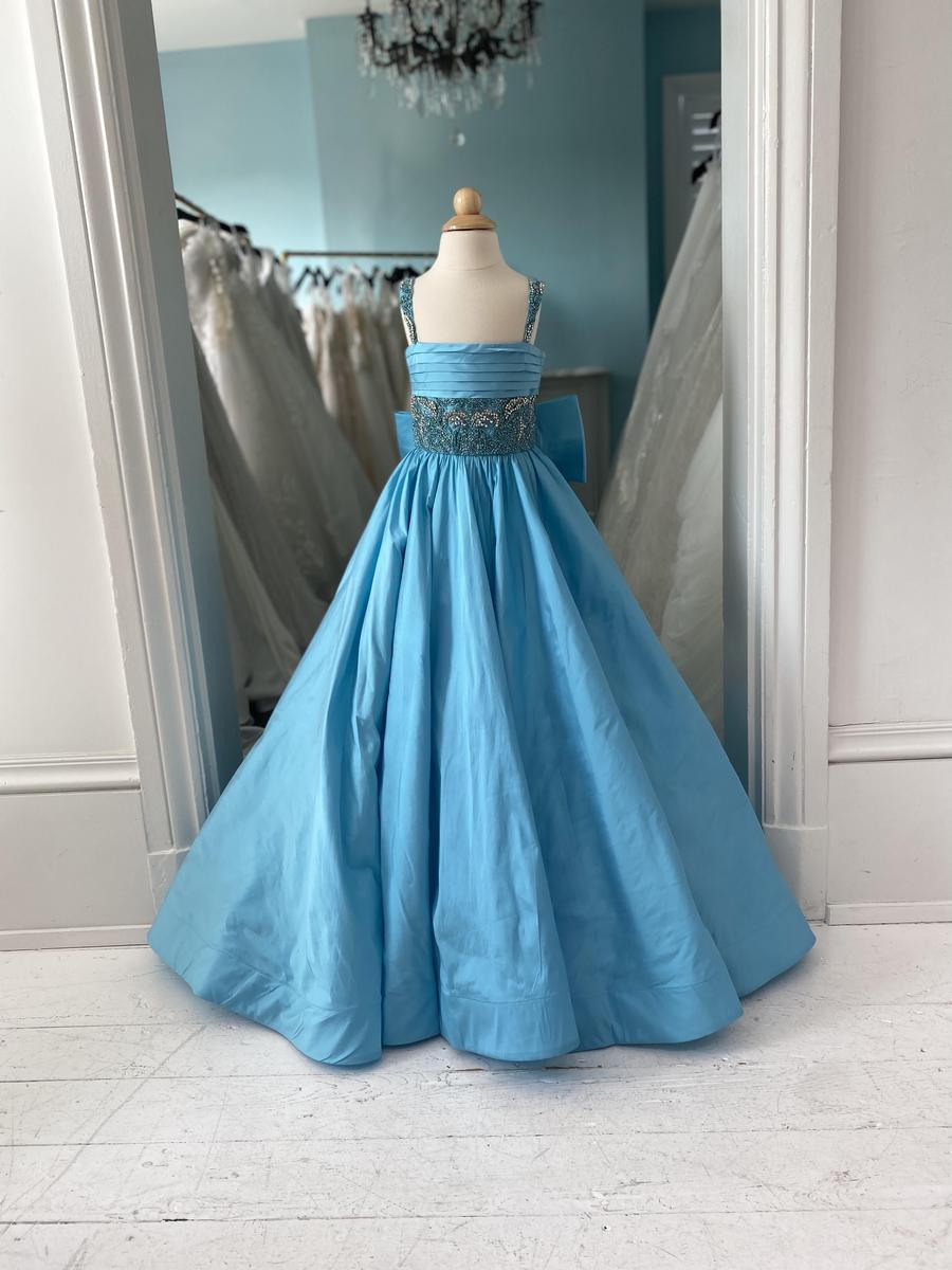 Sherri Hill Aqua Little Girl's Children's Pageant Ballgown K56424