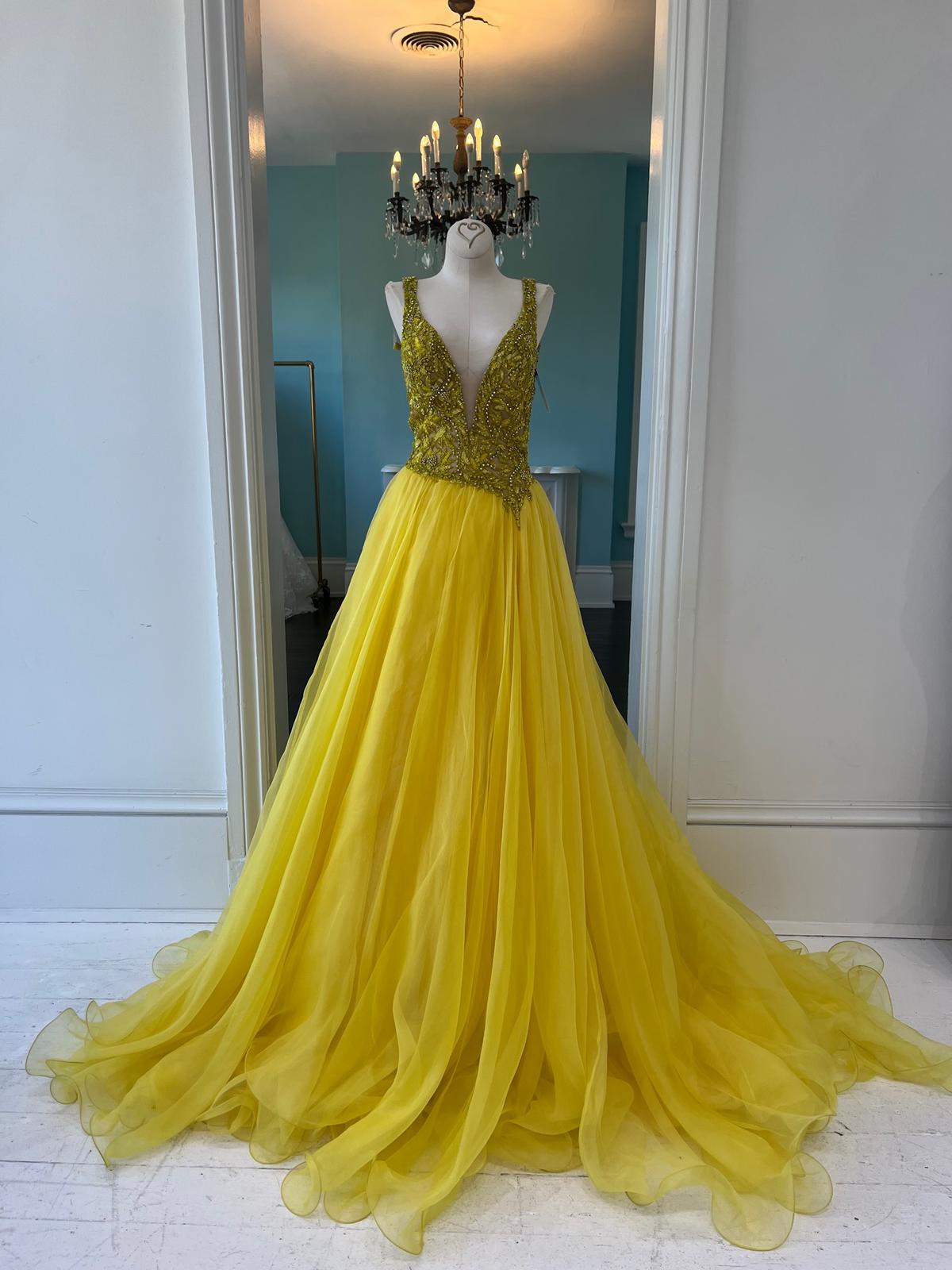 Sherri Hill Couture Yellow Pageant Ballgown 45055