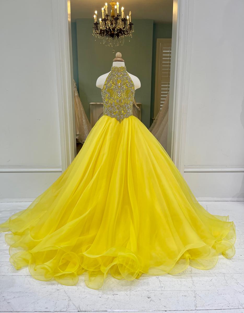 Sherri Hill Couture Children's Little Girl Yellow Pageant Gown K45634