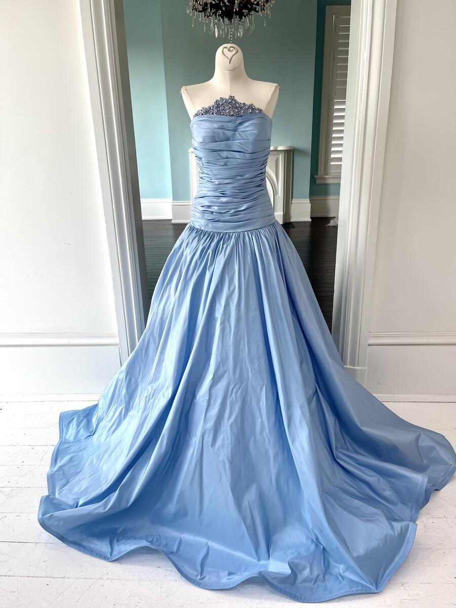 Sherri Hill Couture Blue Pageant Ballgown 44452