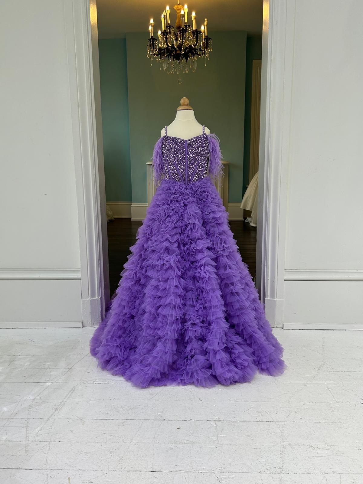 SHERRI HILL CHILDREN'S LILAC PAGEANT GOWN K55495