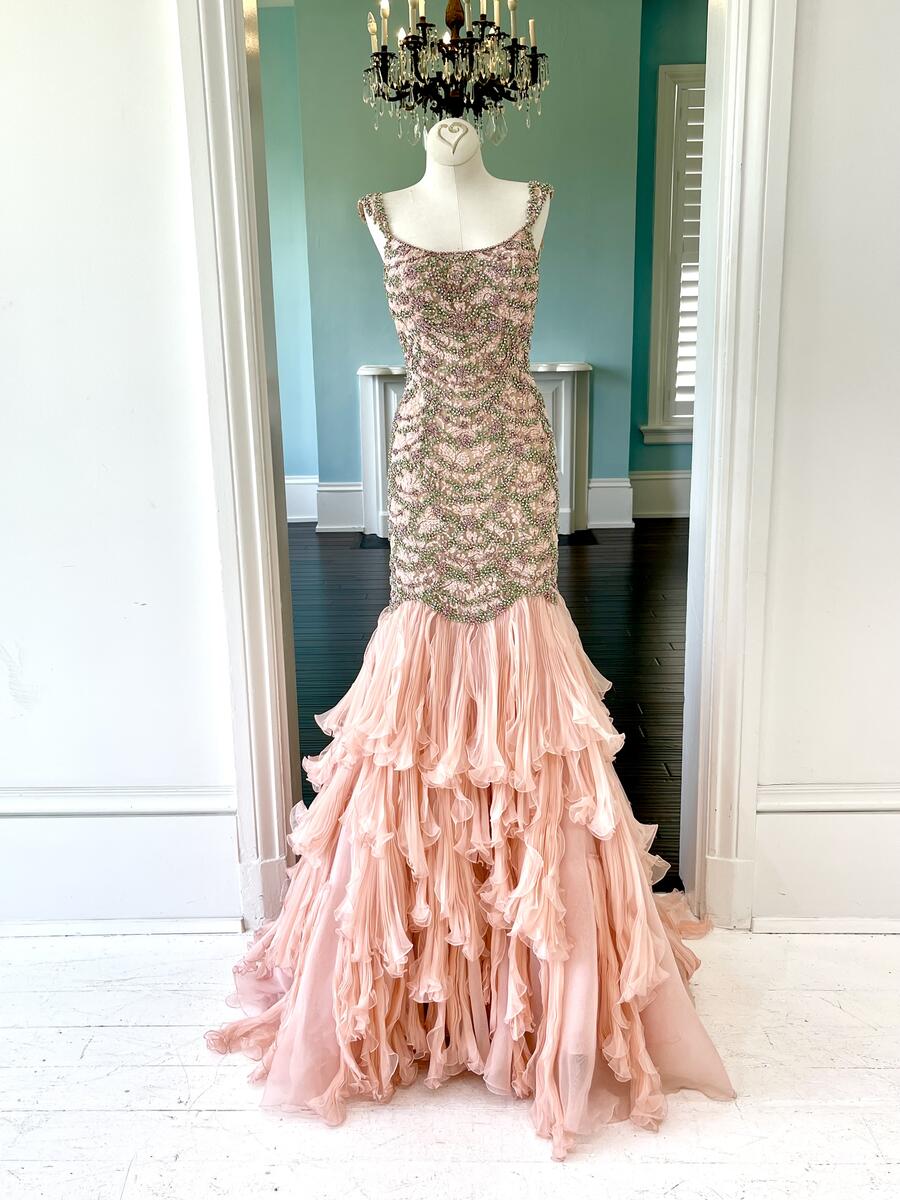 Sherri Hill Couture Blush Pageant Gown 44946