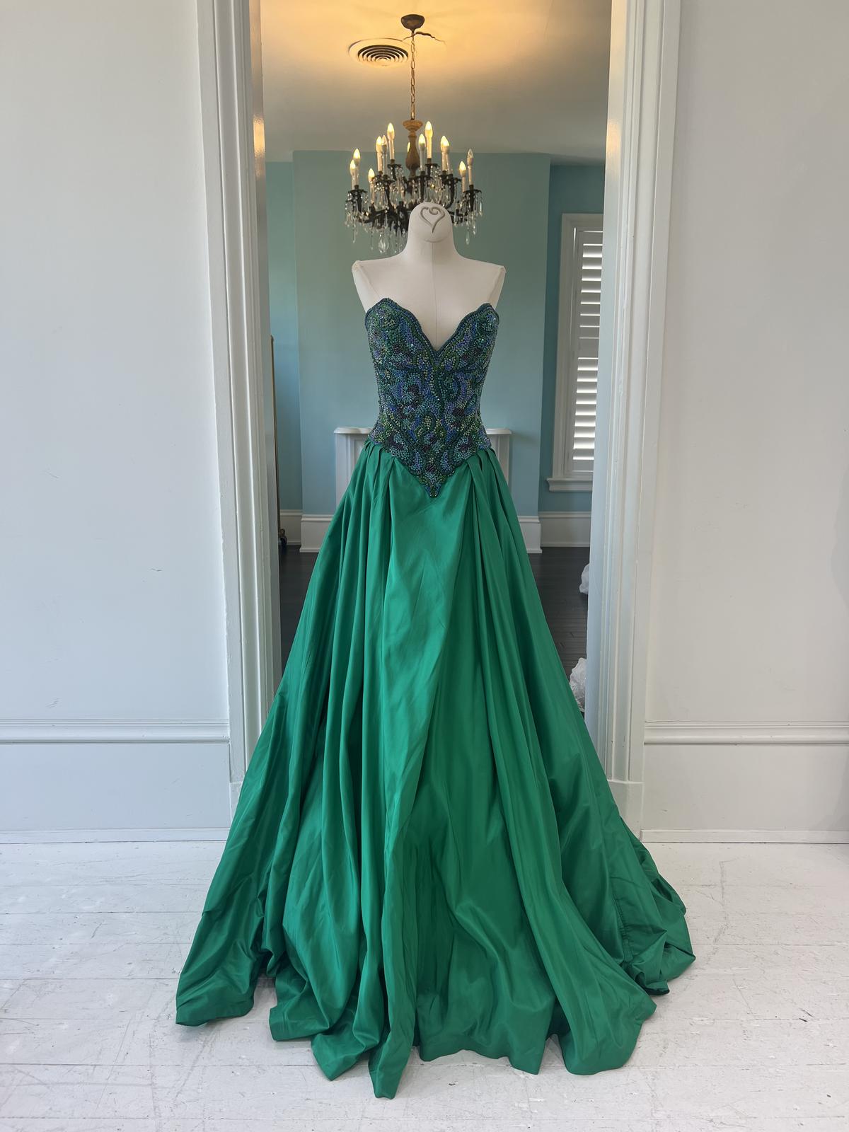 Sherri Hill Couture Emerald Green Pageant Ballgown 44554