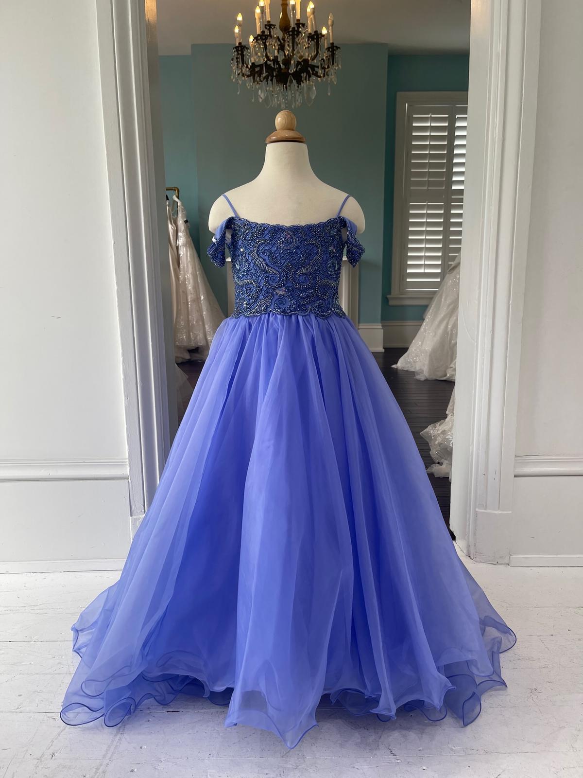 SHERRI HILL CHILDREN'S LITTLE GIRL'S PERIWINKLE PAGEANT GOWN K55951