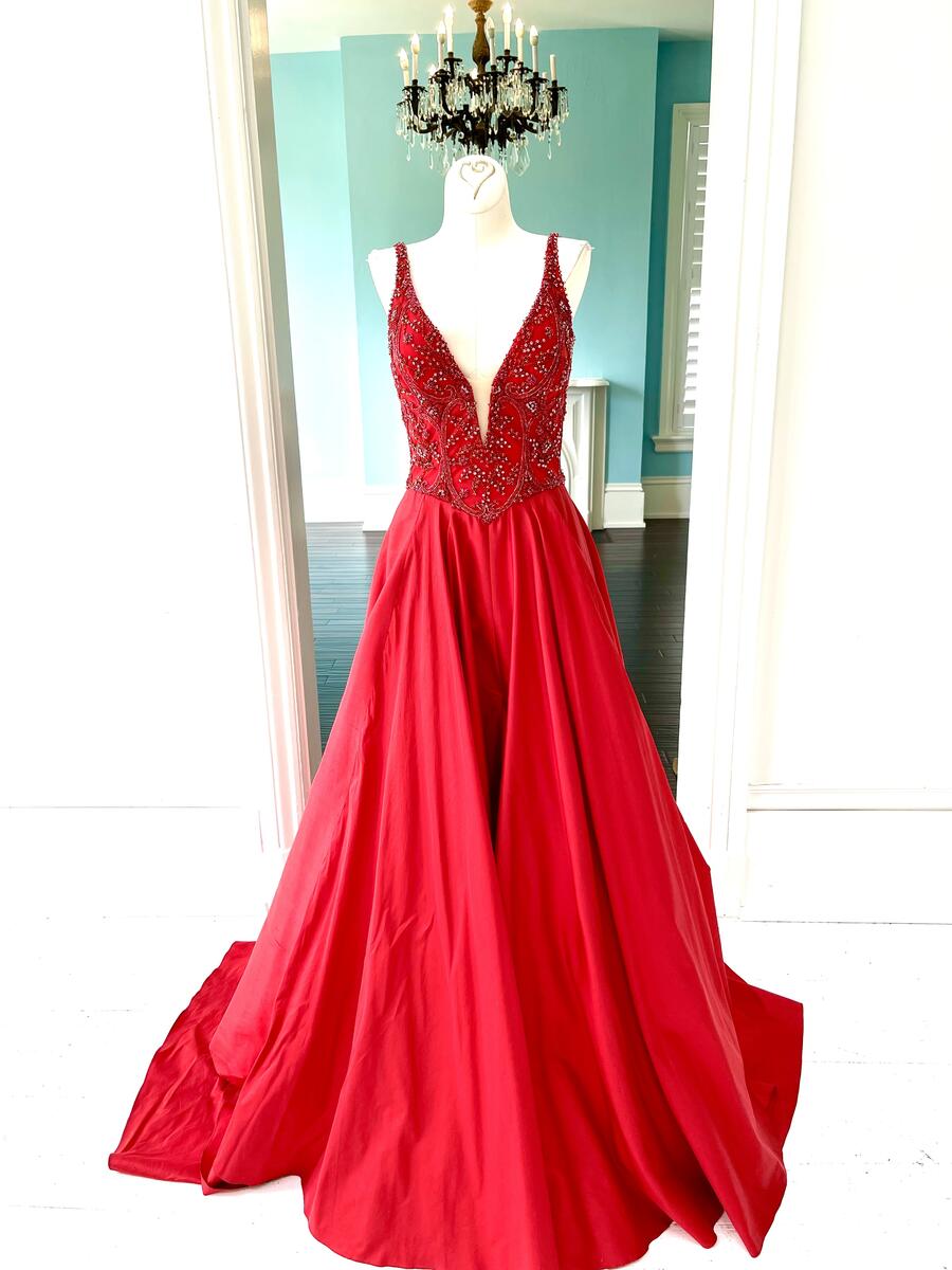 Sherri Hill Couture Red Pageant Ballgown