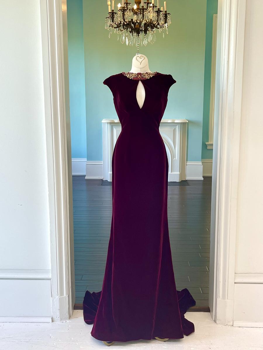 Sherri Hill Wine Couture Pageant Gown