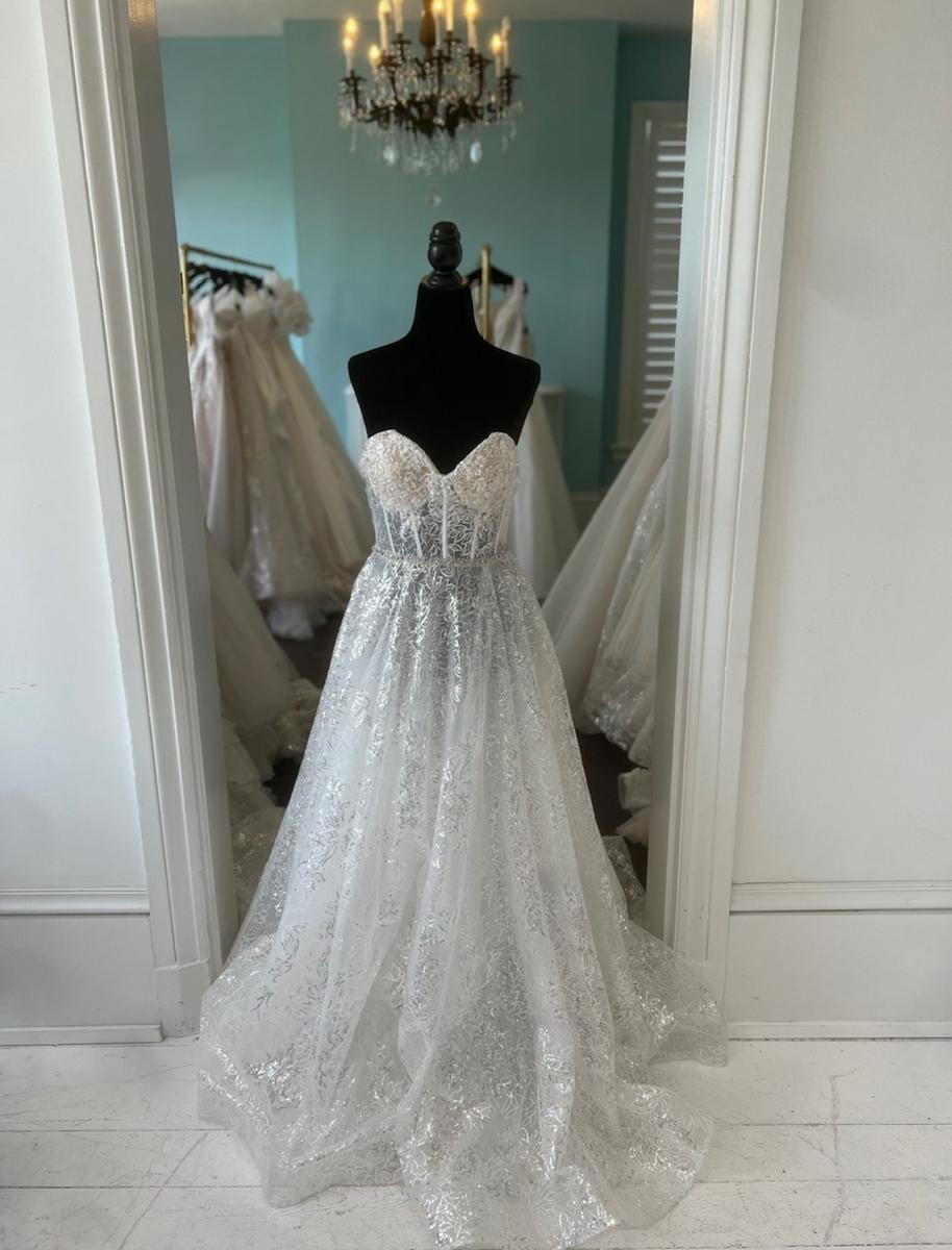 Sherri Hill Bridal Gown sparkly ivory white wedding dress 71113 No Sleeves