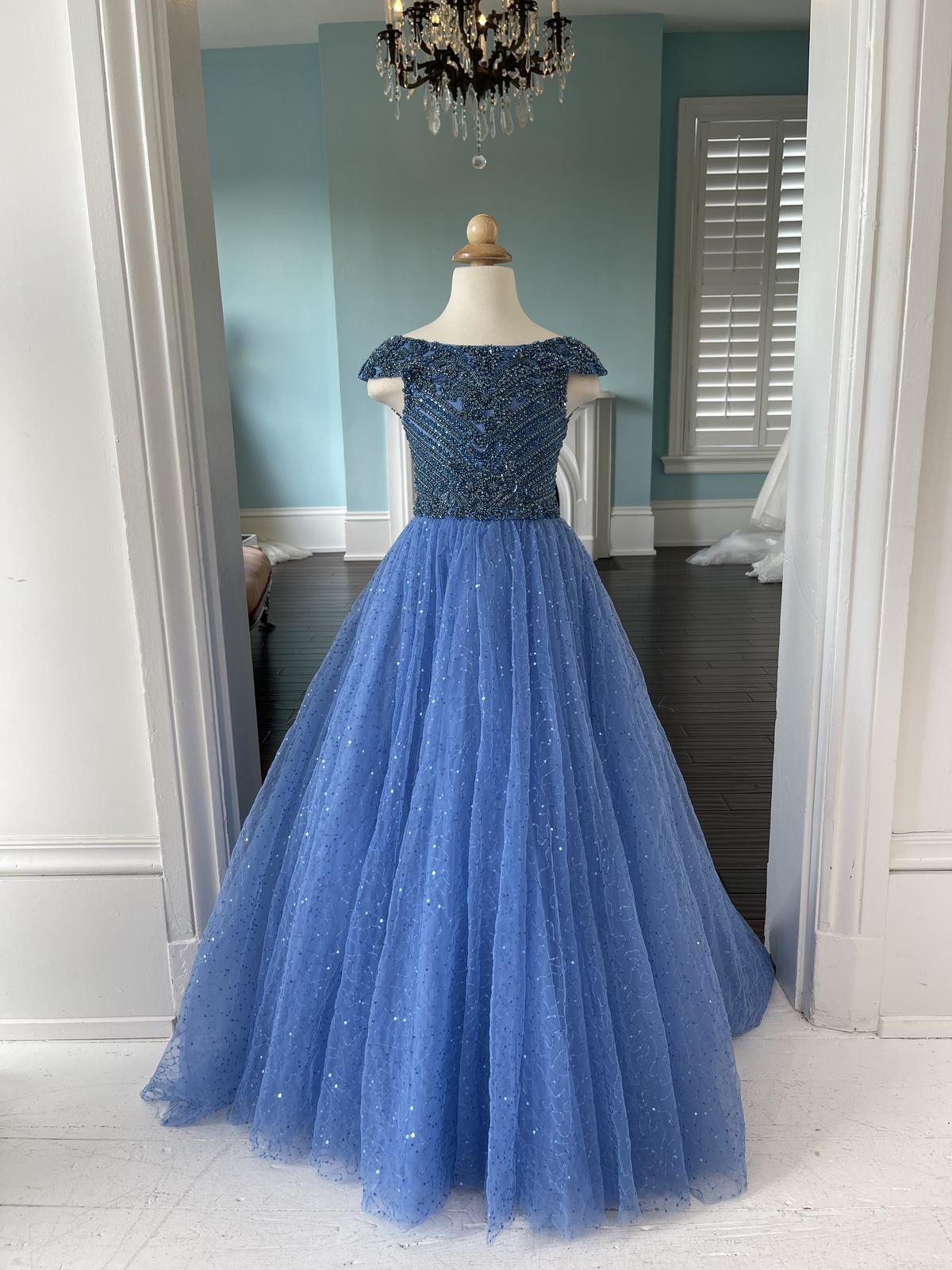 Sherri Hill Children's Blue Pageant Gown
