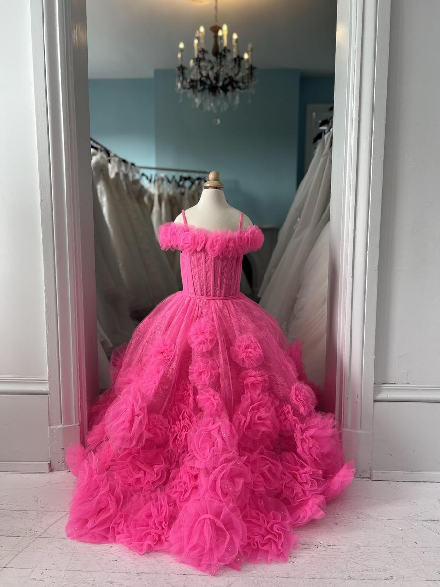 Sherri Hill Children's Little Girl's Bright Pink Pageant Ballgown K56772