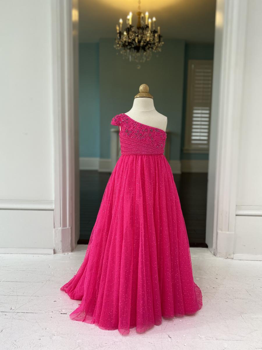 Sherri Hill Children's Hot Pink Pageant Gown