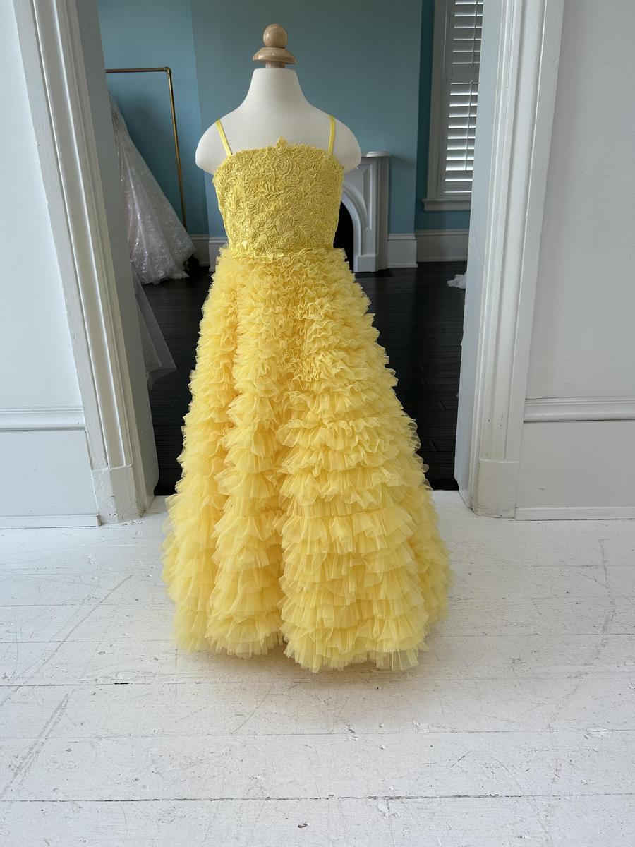 Sherri Hill Children's Little Girls Yellow Pageant Dress K54362