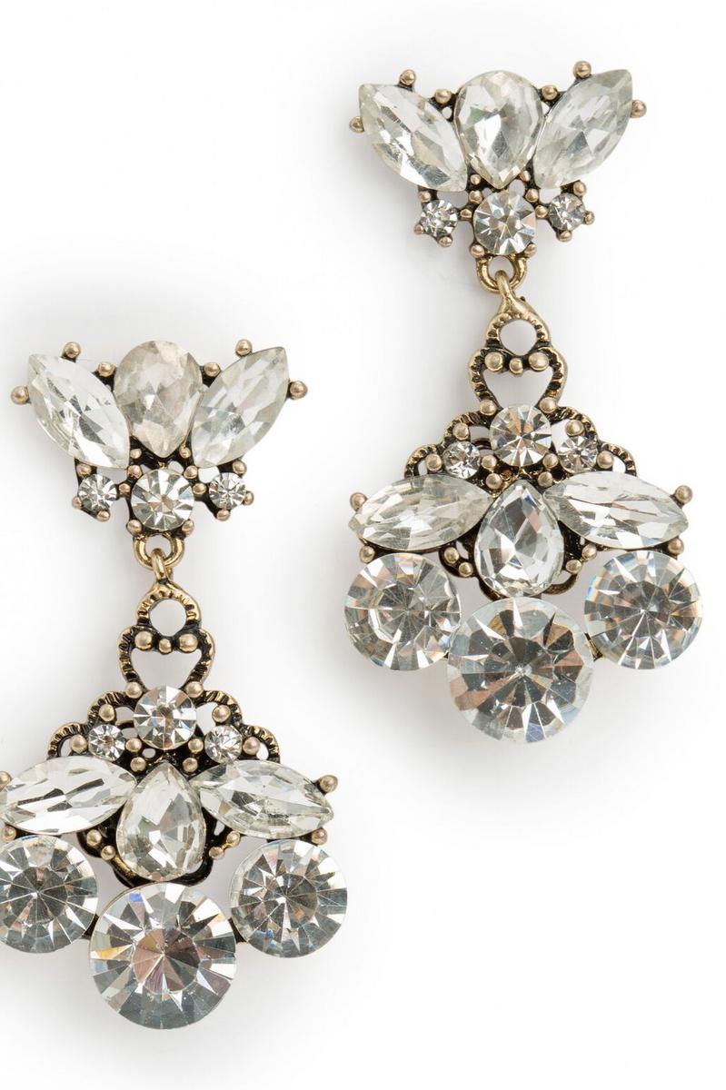 Sherri Hill rhinestone crystal prom pageant bridal earrings H57199