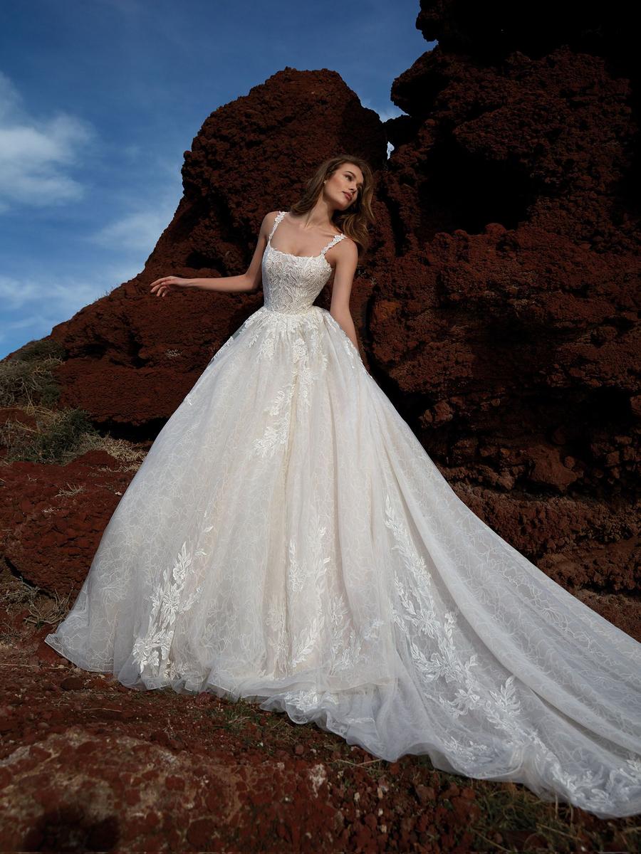 Nicole Milano Olimpia lace ballgown wedding dress