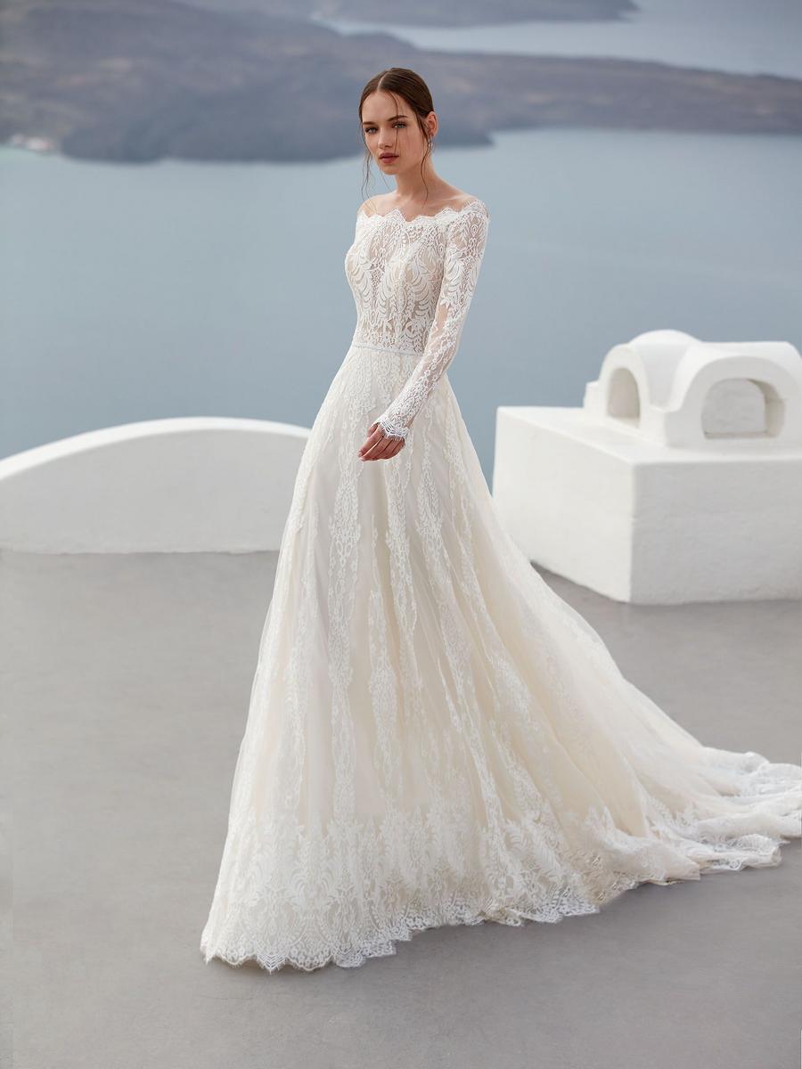 Nicole Milano Laysan lace ballgown wedding dress Laysan