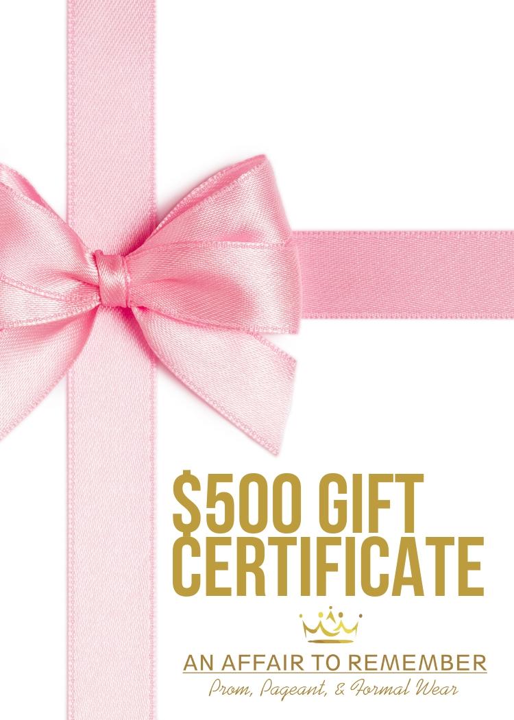 $500 Gift Certificate 5005