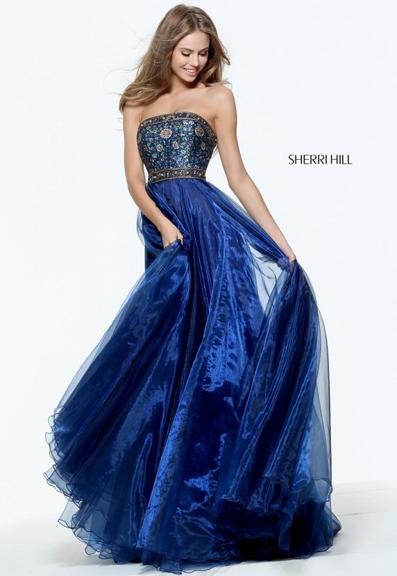 Sherri Hill Spring 2017 Dress With Unique Detail and a Strapless Design 50779