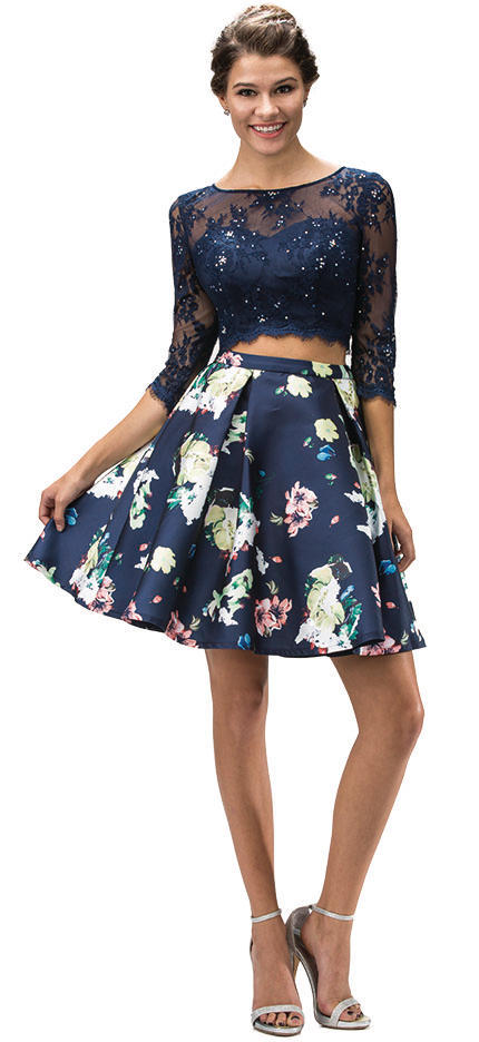 DQ Two Piece Floral Dress 