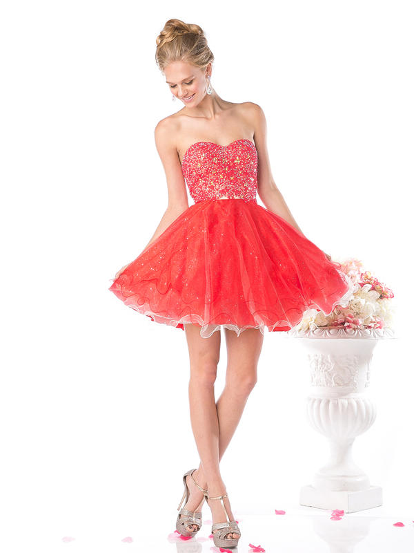 CD Strapless Homecoming Dress with Sparkle