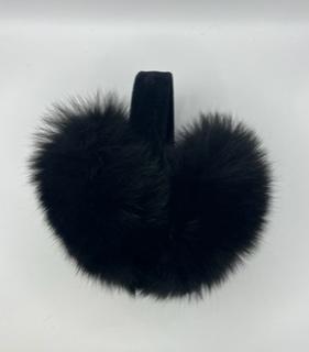 Black Fox Earmuffs with black velvet frame 209603
