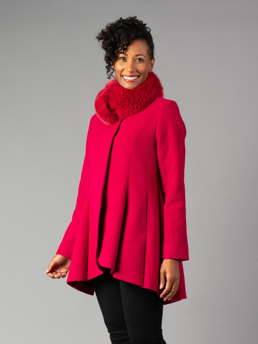 Cashmere Jacket with Fox Collar 10728