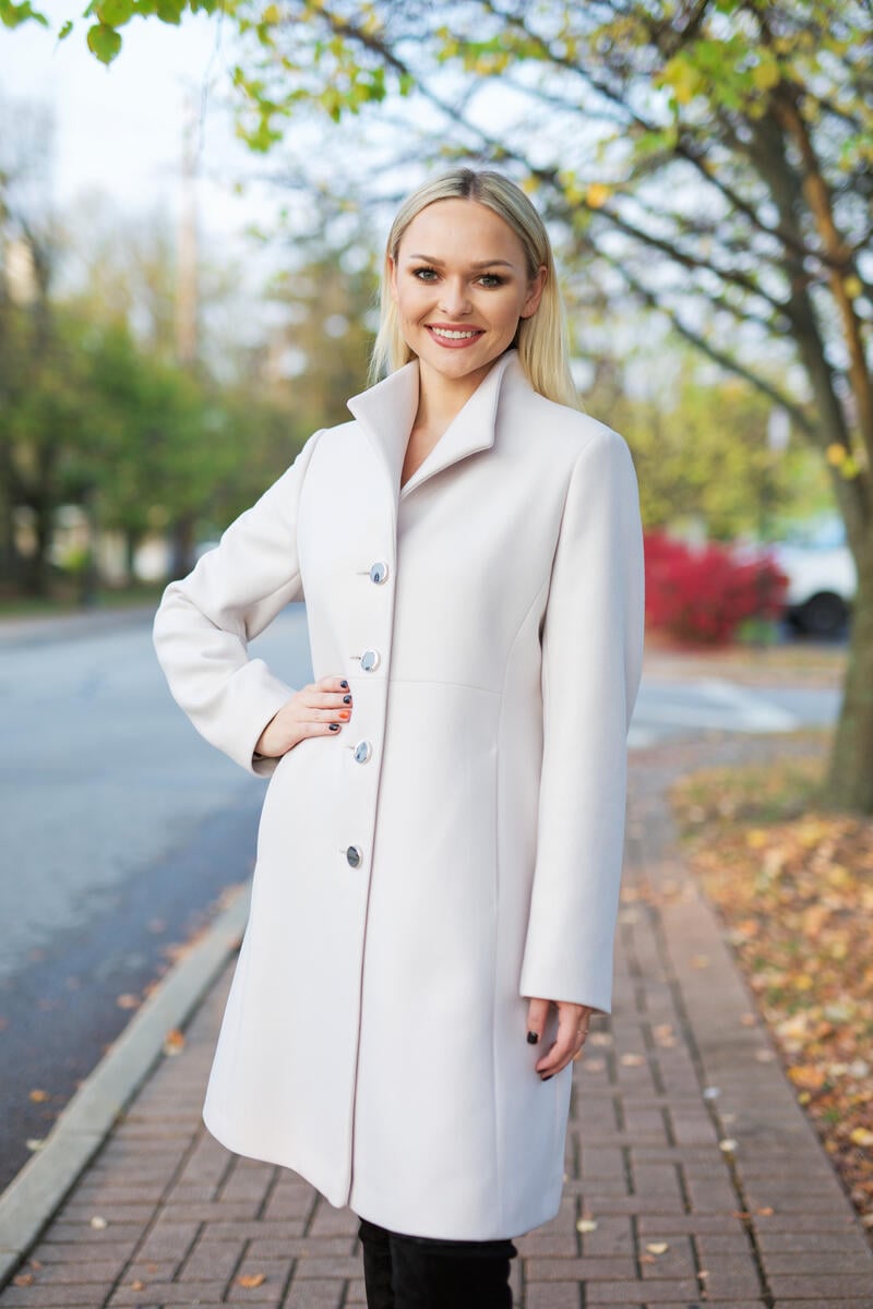 Tailored cashmere blend coat  15837