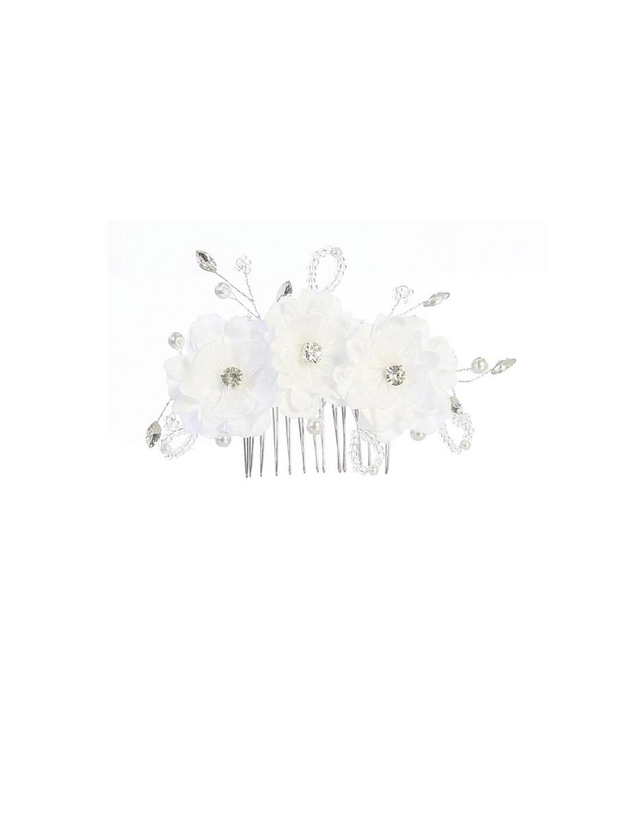 TIP TOP childrens - Three Flower Hair Comb With Beading Rhinestone
