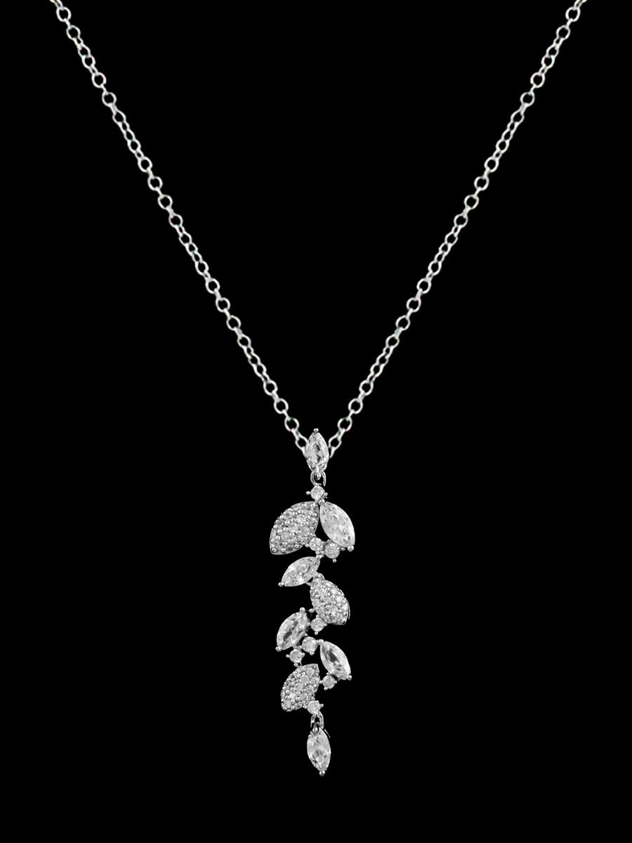 DS BRIDAL    DAE SUNG . - Cubic Zirconia Pendent Drop Necklace