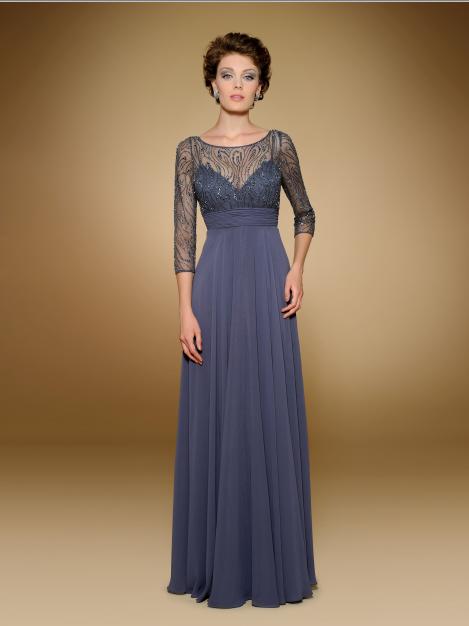 Colors Dress - Chiffon Gown Beaded Bodice
