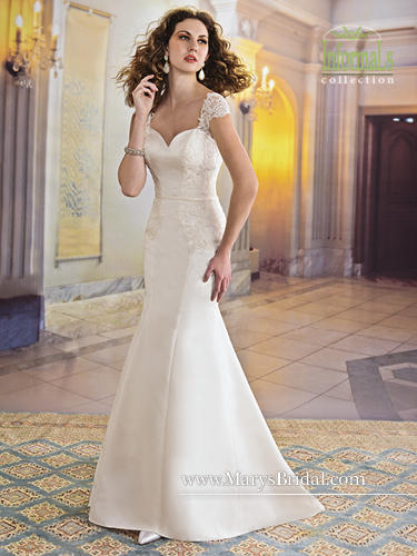 Marys Bridal - Embroidered Satin Sweetheart 2545