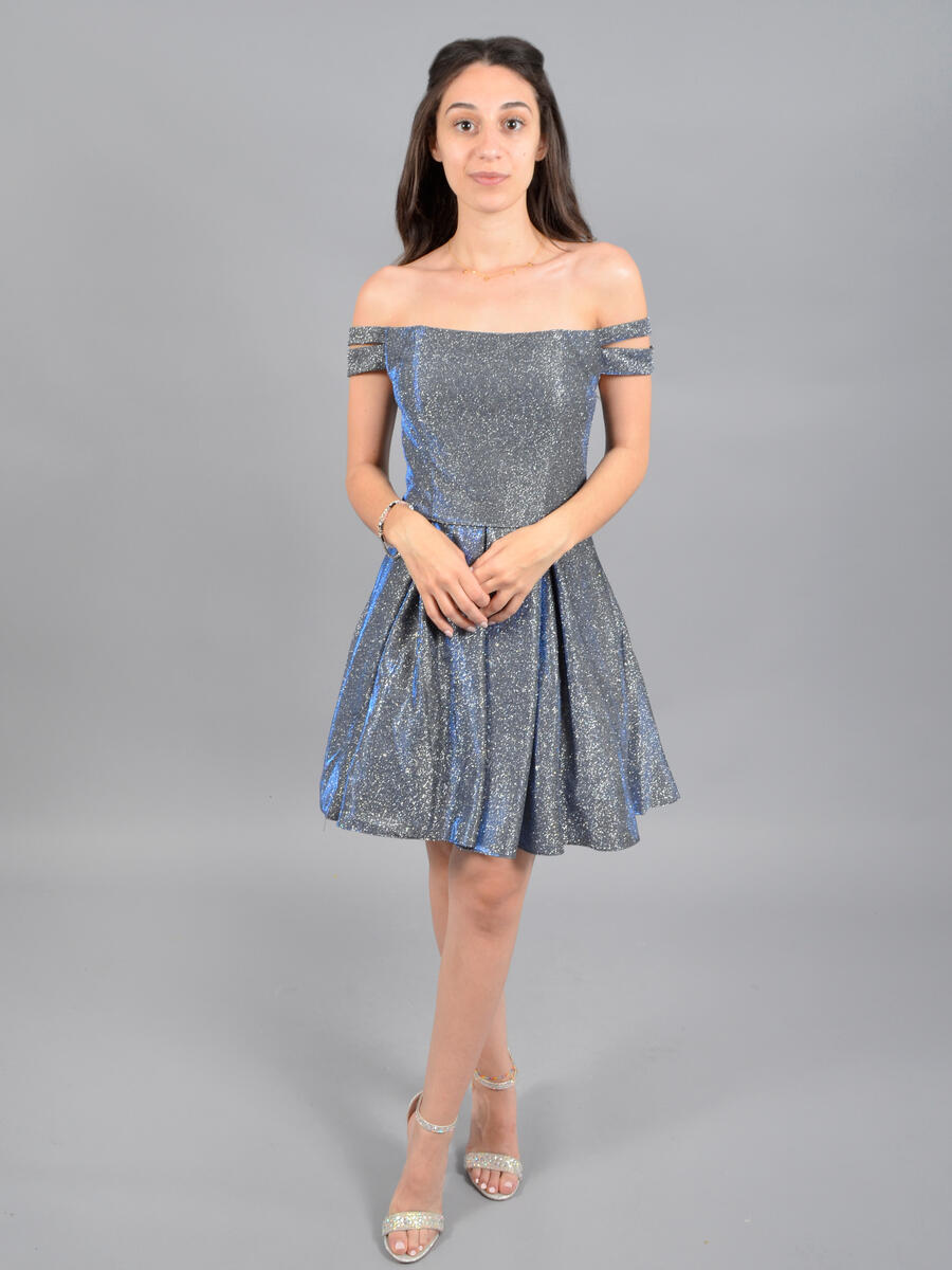 BLONDIE NITE - N/A Off the Shoulder Glitter Dress