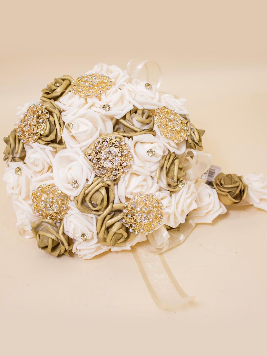 CALLA COLLECTION USA INC. - Round Bouquet with Broaches/Rhinestones BOUQUET1