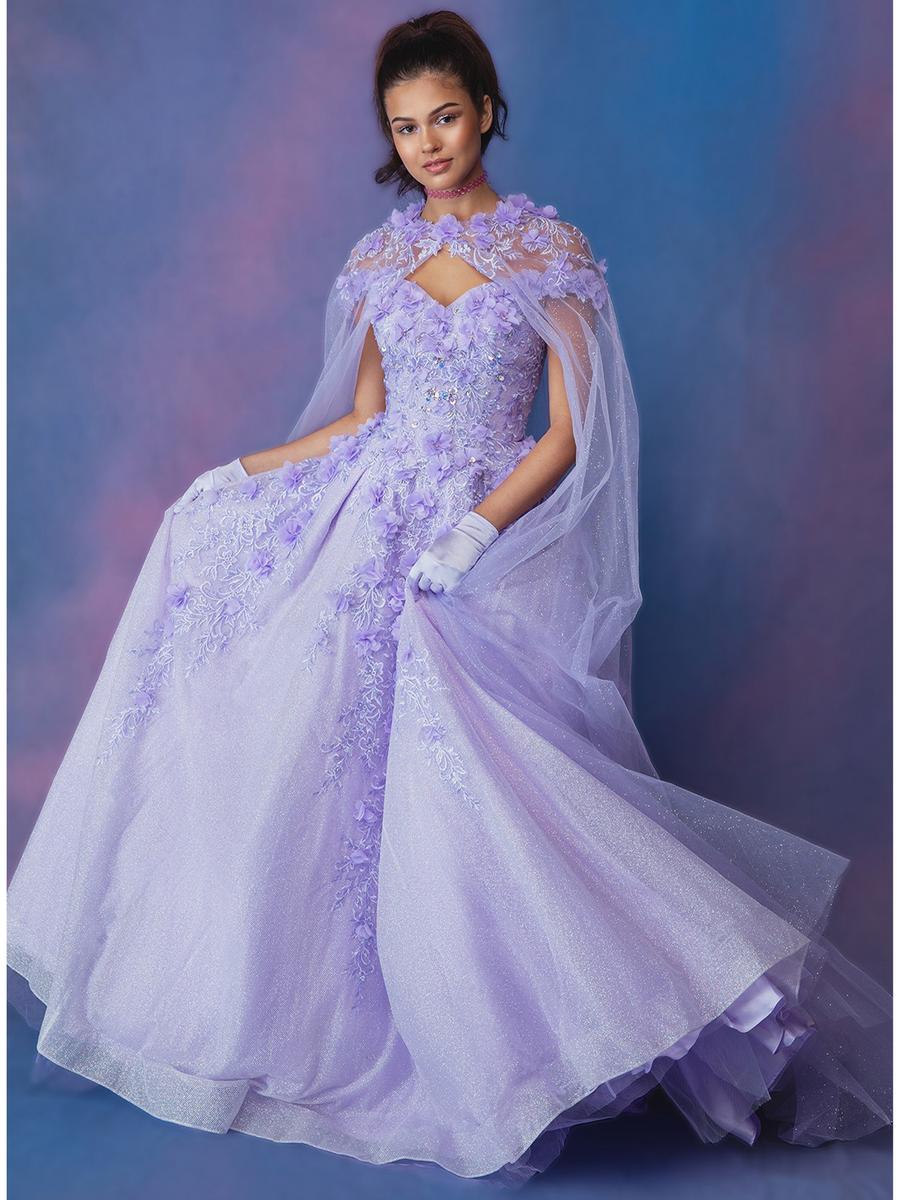 Fashion Eureka - Glitter Mesh Embroidered Ball Gown