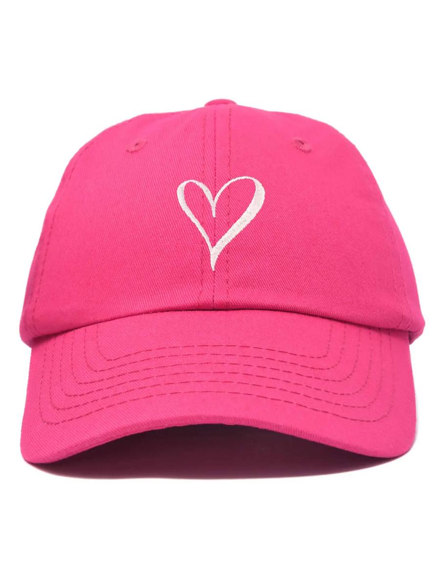 DALIX - Hand Drawn Heart Hat Womens Embroidered H201HANDDR