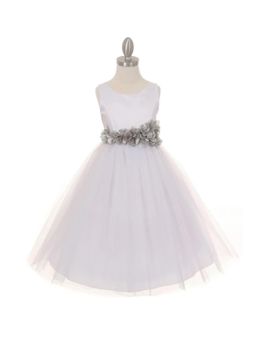 Cinderella Couture - Tulle Dress with Flower Sash