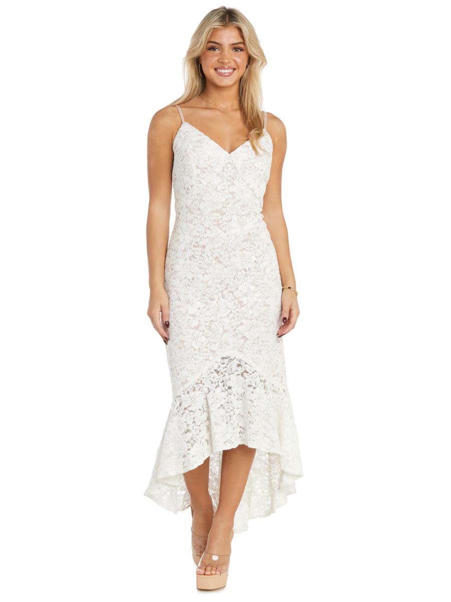R & M Richards - High Low Embroidered Lace Dress 22228