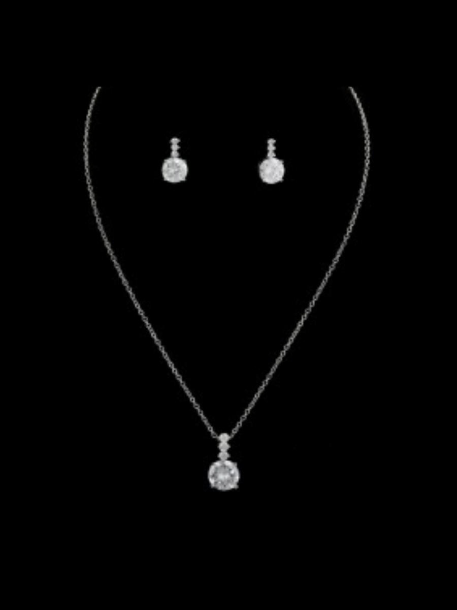 DS BRIDAL    DAE SUNG . - Cubic zerconia Necklace set MN-4206