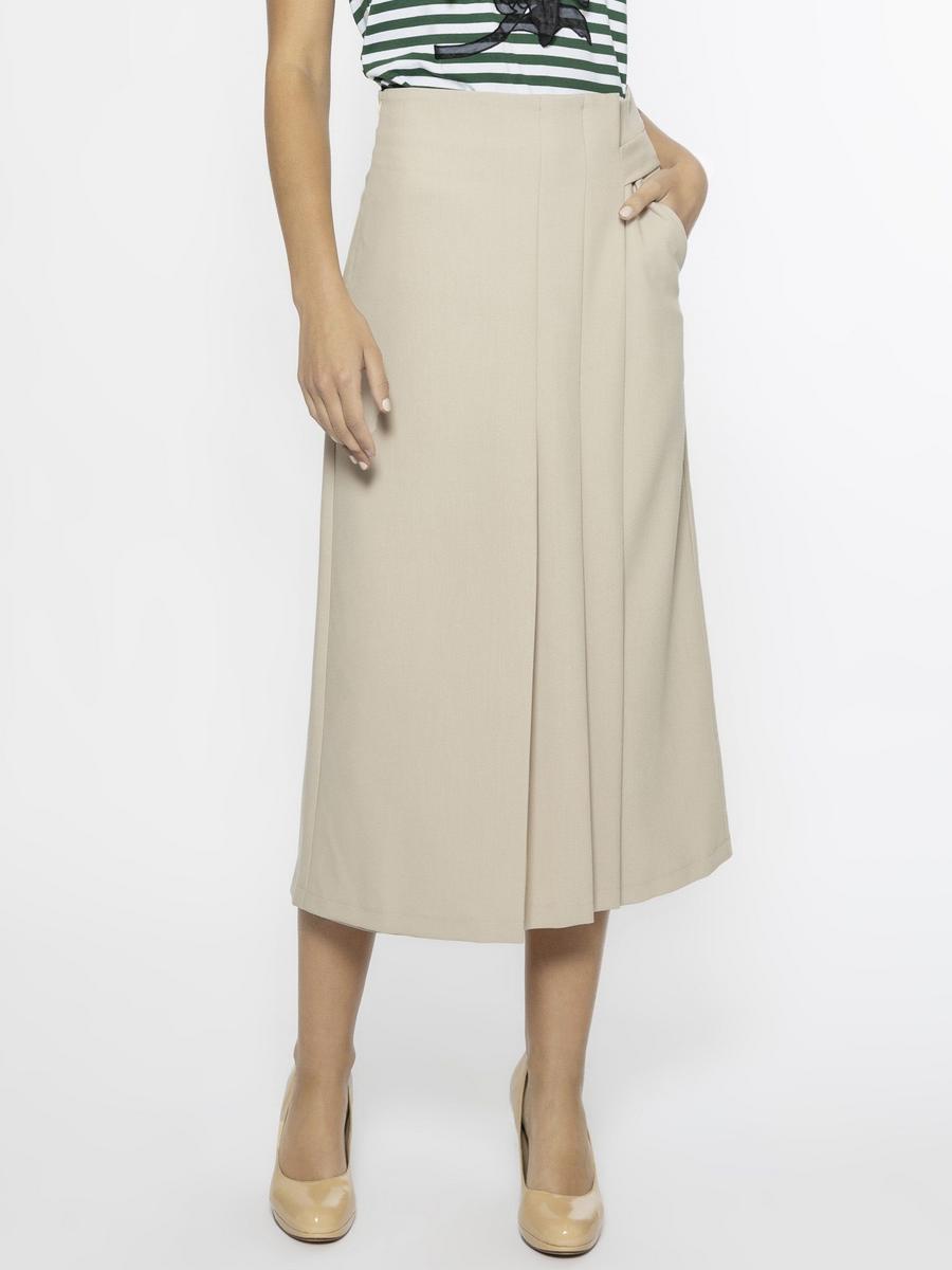 GRACIA FASHION LADIES APPAREL - Tea Length Wide Leg Pant Wrap Skirt