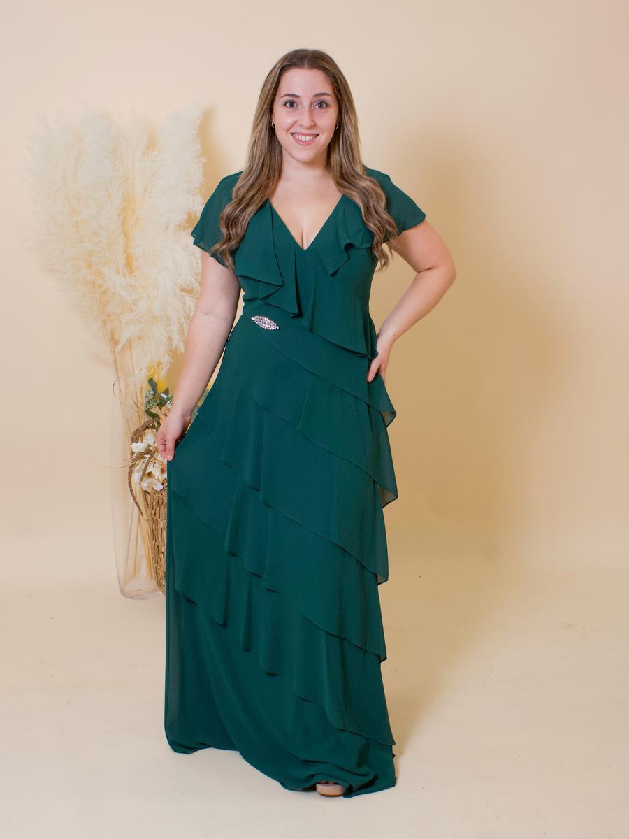 JESSICA HOWARD - Short Sleeve Layered Gown JH2W3598