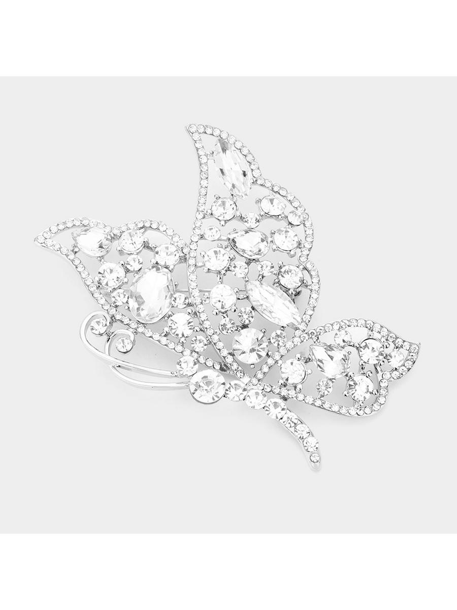 WONA TRADING INC - Bubble Stone Butterfly Pin Brooch BR1379