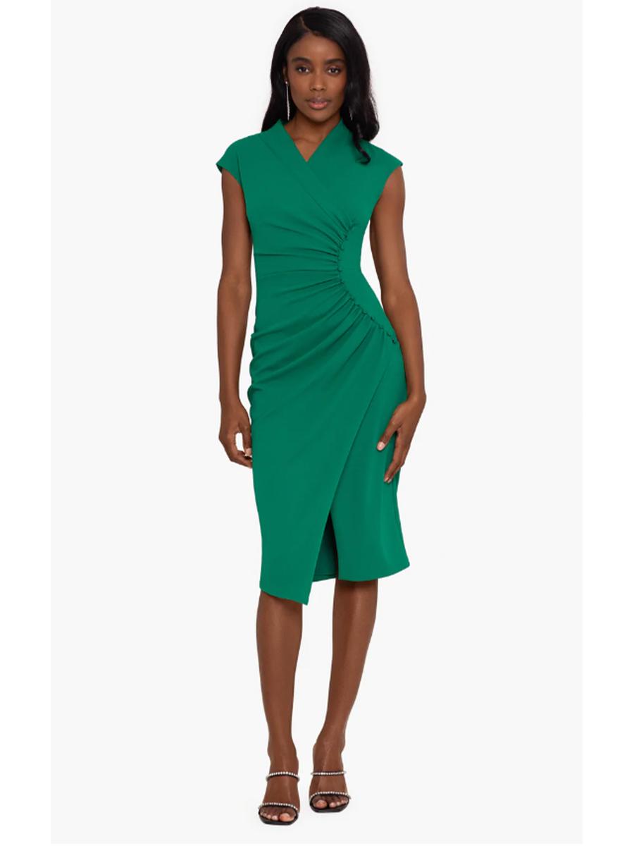 Betsy & Adam, Ltd. - Jersey Midi Dress Short Sleeve A25278