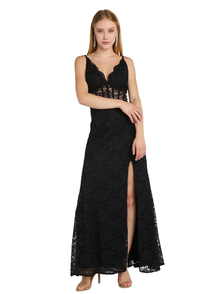 MORGAN & CO - Corset Bodice Lace Gown 12938