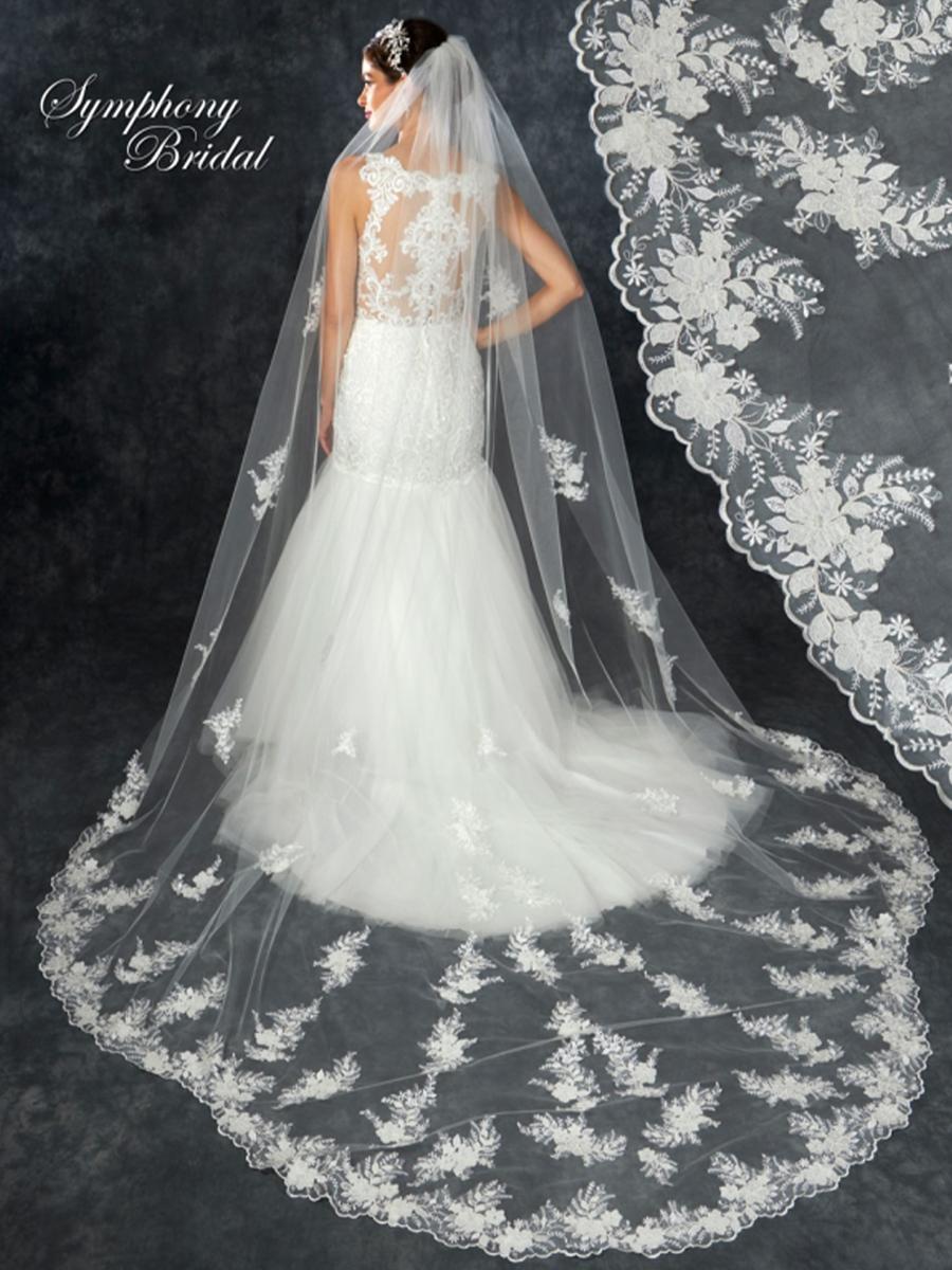 Symphony Bridal - 1 TIER LACE CATHEDRAL 7756VL