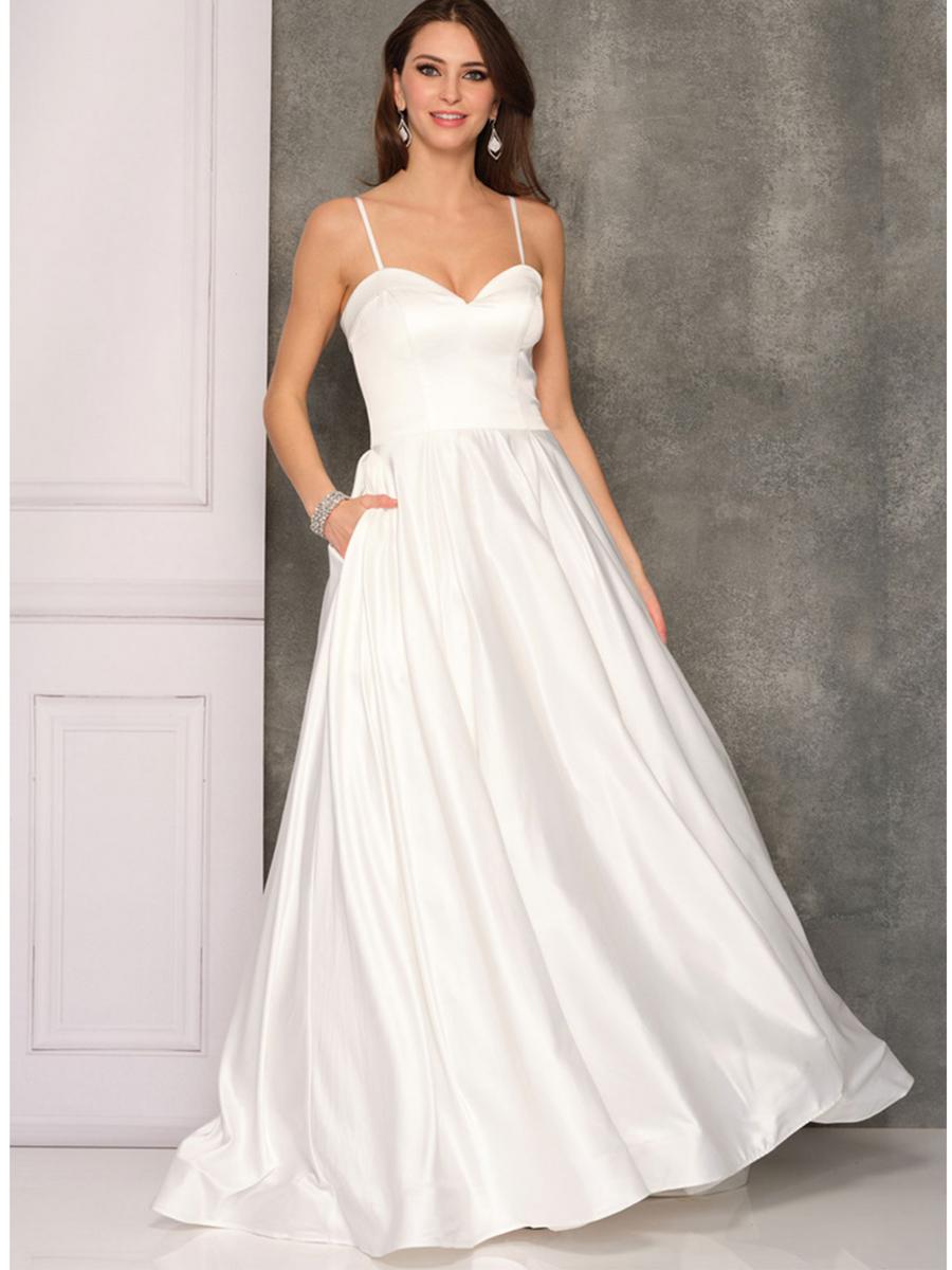 Dave and Johnny - Sweetheart Neckline Satin Bridal Gown 10853