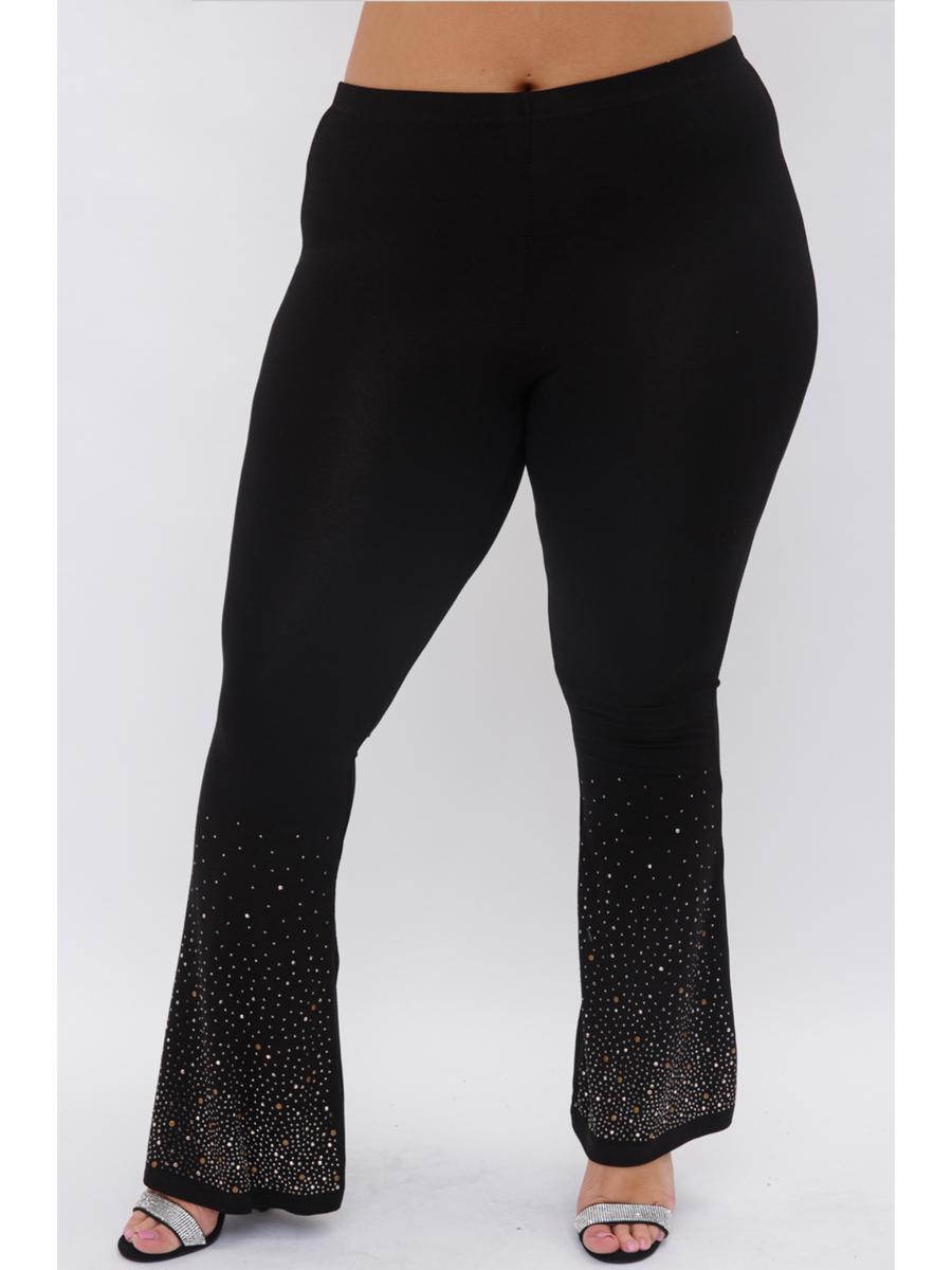 Vocal Apparel - Flared Leggings with Stones