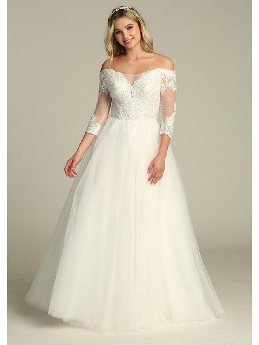 CINDY COLLECTION USA - Quarter Sleeve Off the Shoulder Ballgown