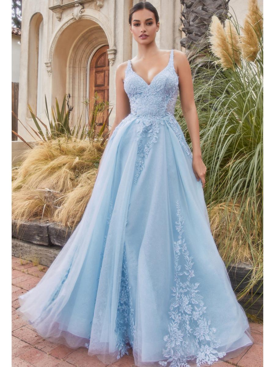 Andrea and Leo - Tulle Embroidered & Beaded Bodice Gown A1125