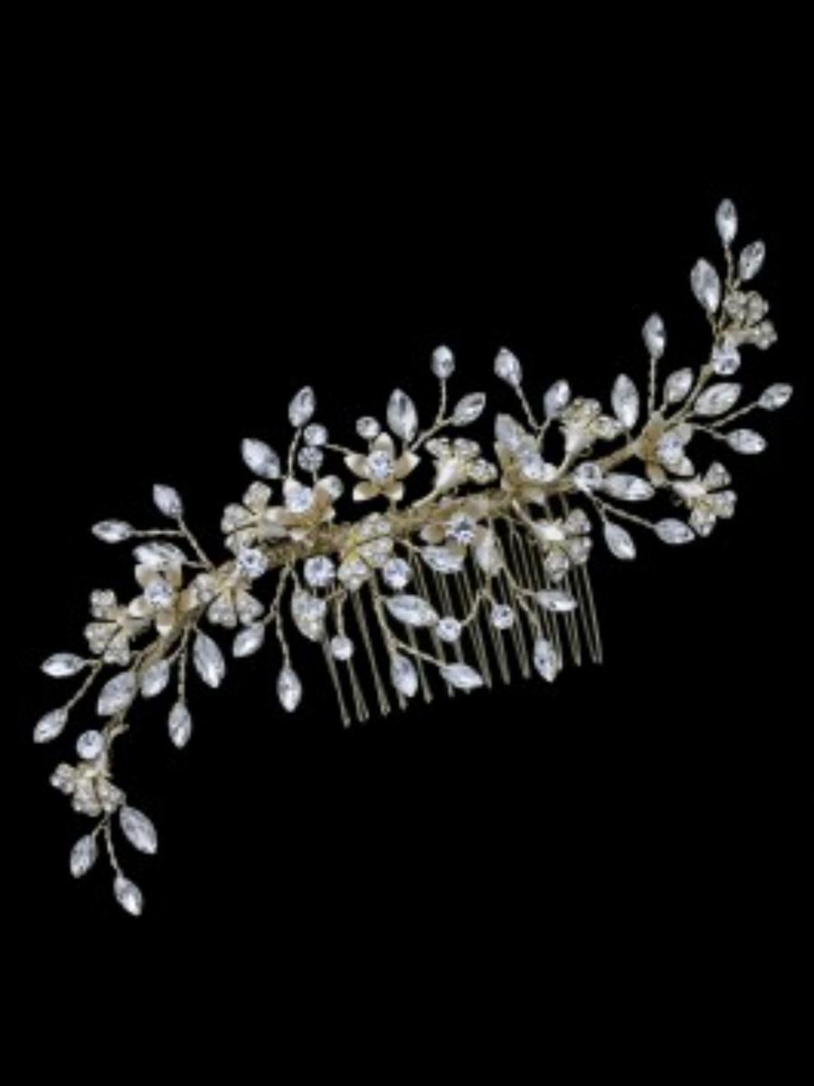 DS BRIDAL    DAE SUNG . - Rhinestone Long Flower Crystal R5-6271