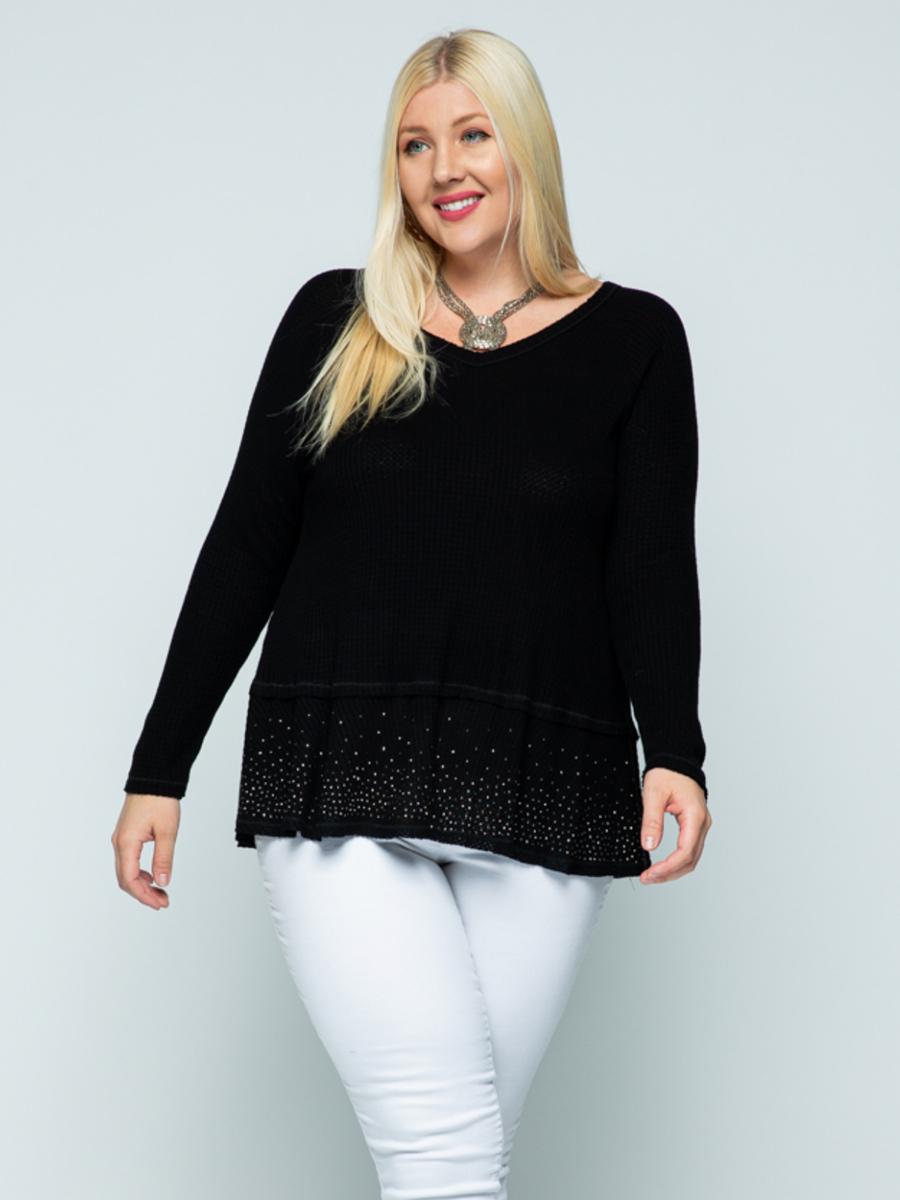 Vocal Apparel - Long Sleeve Top With Stones 18296LX